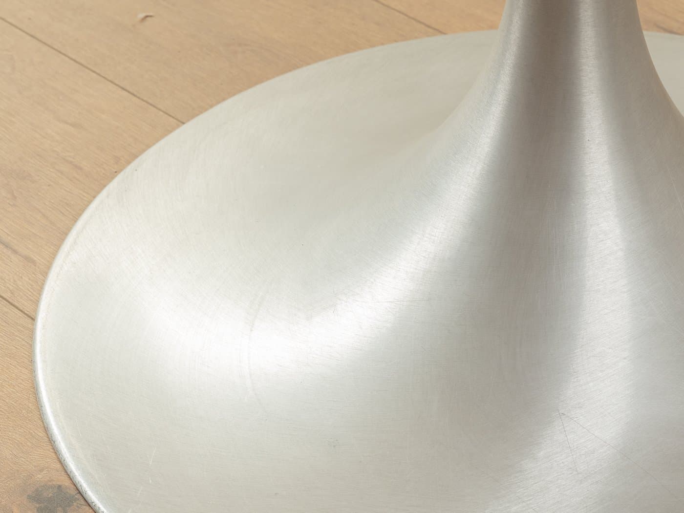 Stół mozaikowy, biały, ceramika, stal nierdzewna srebrna, Niemcy, lata 70. - 283751