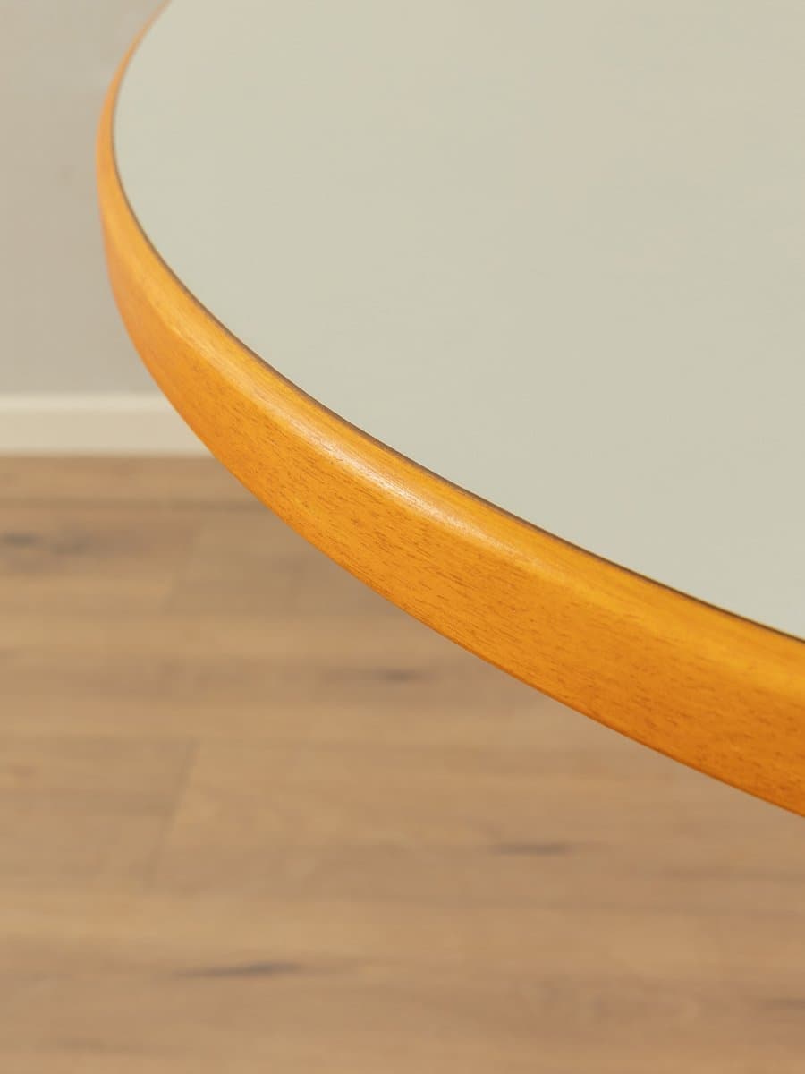 Stół jadalniany okrągły, kremowy blat formica, buk brązowy, Flötotto, Niemcy, lata 80. - 283737