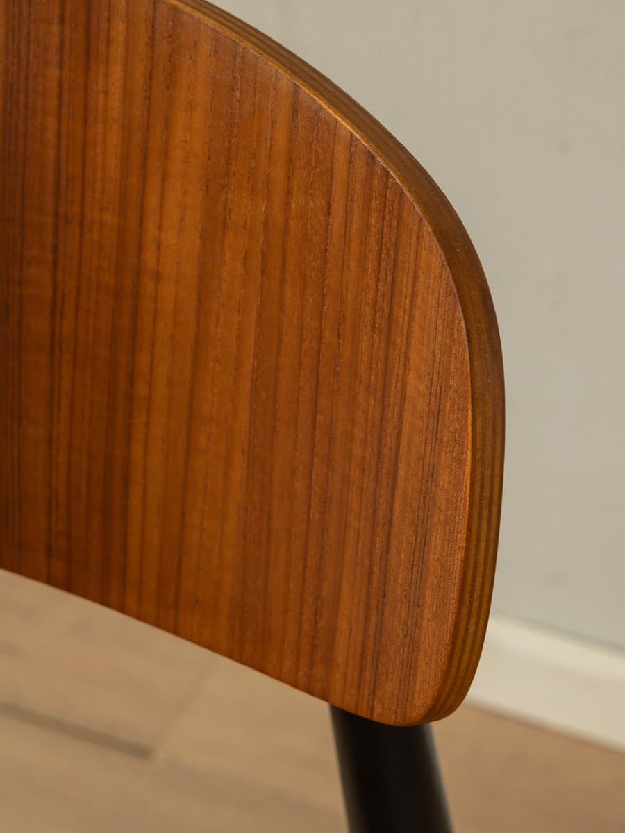 Zestaw czterech krzeseł jadalnianych, buk czarny, teak brązowy, Niemcy, lata 60. - 283702