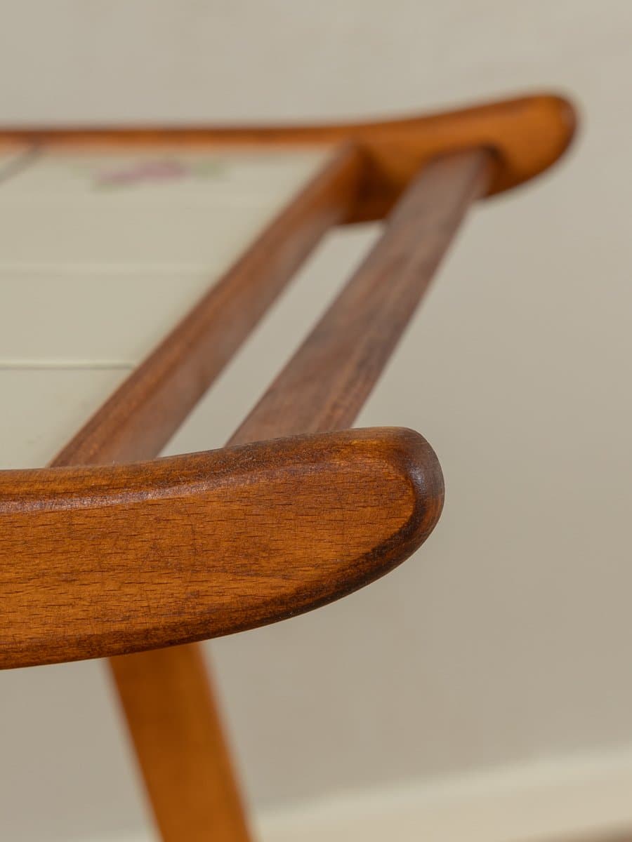 Barek na kółkach brązowy, buk, teak, Niemcy, lata 50. - 283691