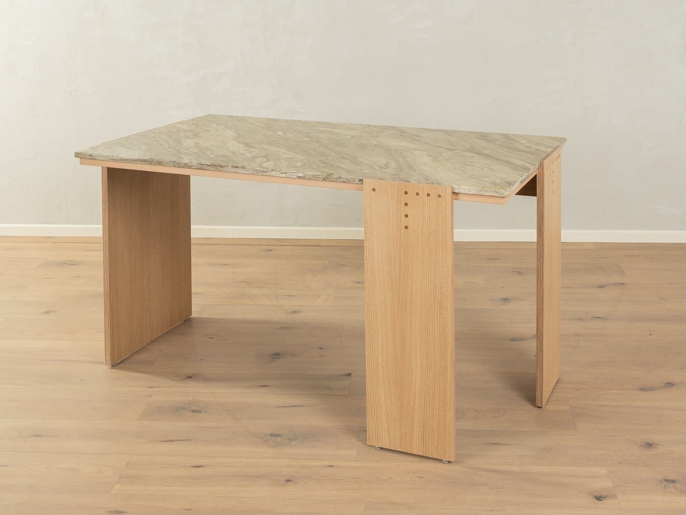 Desk, beige marble, oak, Germany, 1960s. - 283668