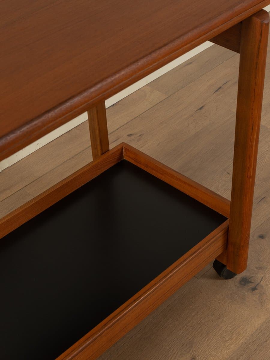 Wózek do serwowania, brązowy, teak, Dania, lata 60. - 283664