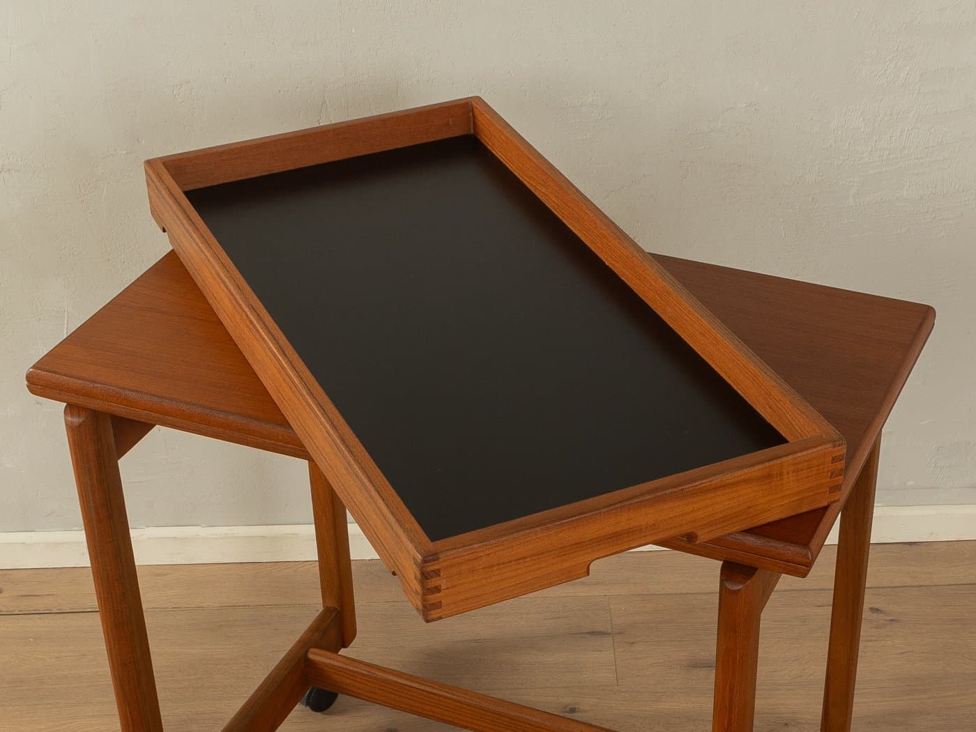 Wózek do serwowania, brązowy, teak, Dania, lata 60. - 283662