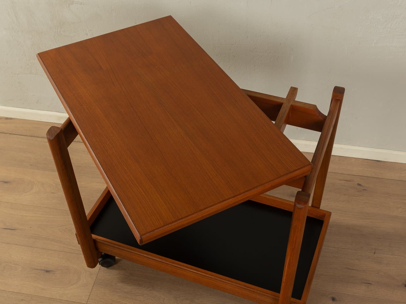 Wózek do serwowania, brązowy, teak, Dania, lata 60. - 283661