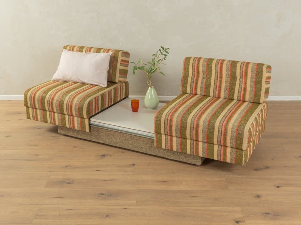 Sofa modułowa rozkładana, multikolor, tkanina, Niemcy, lata 70. - 283610
