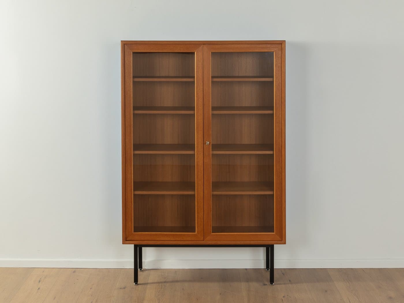 Witryna, teak brązowy, WK Möbel, Niemcy, lata 60. - 283608