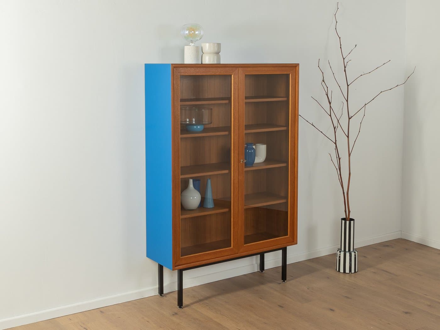 Witryna, teak brązowy, WK Möbel, Niemcy, lata 60. - 283604