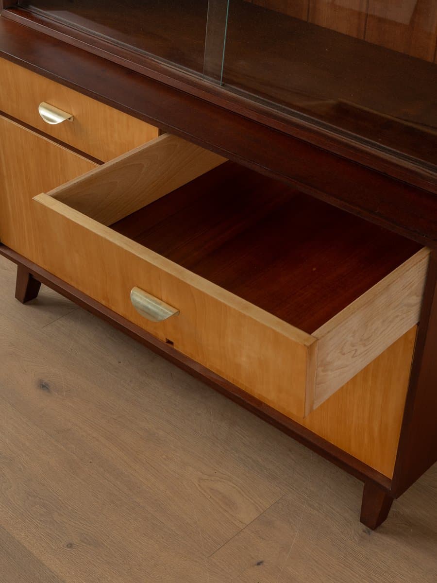 Witryna, czereśnia brązowa, szkło, Niemcy, lata 50. - 283598