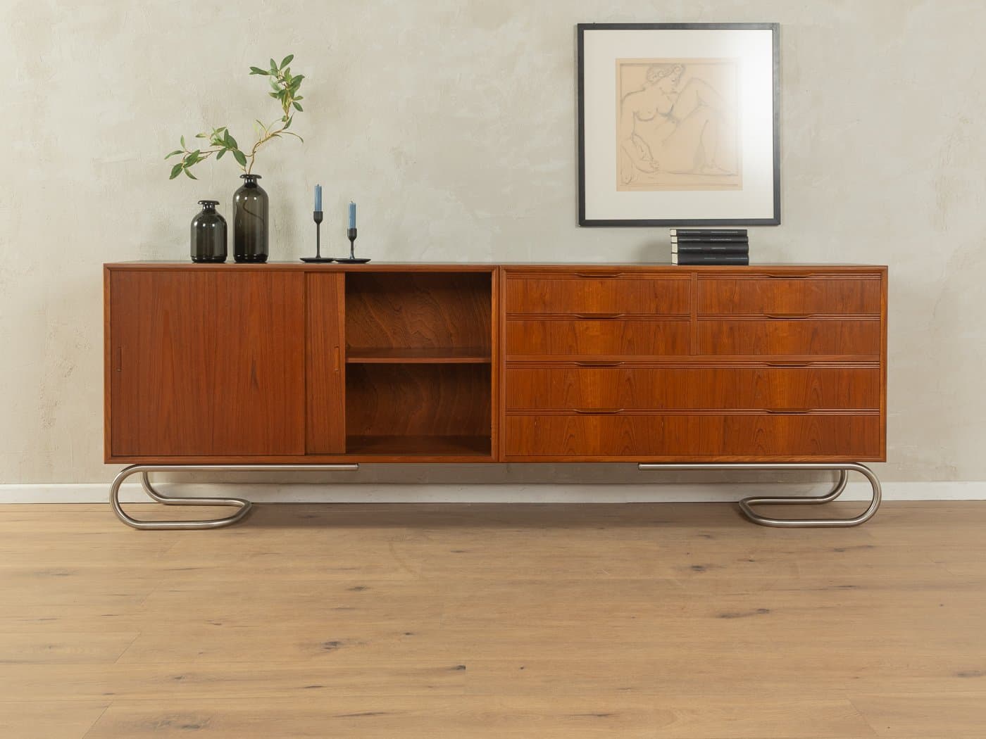 Sideboard BBM Bjerringbro, brązowy, teak, Dania, lata 60. - 283576