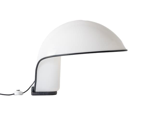 Table Lamp Albanella, white acrylic, black acrylic, Guzzini, Italy, 1970s. - DIMENSION