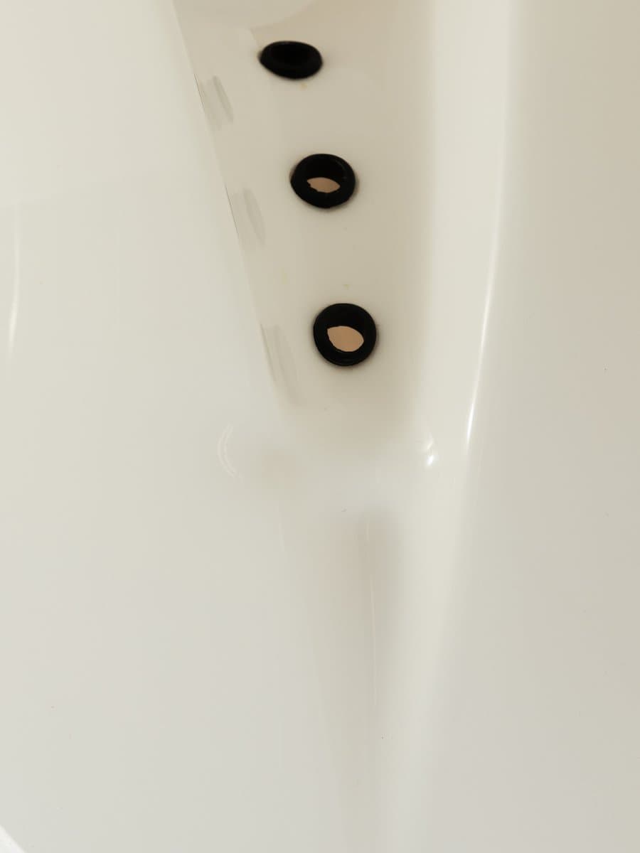 Table Lamp Albanella, white acrylic, black acrylic, Guzzini, Italy, 1970s. - 283562