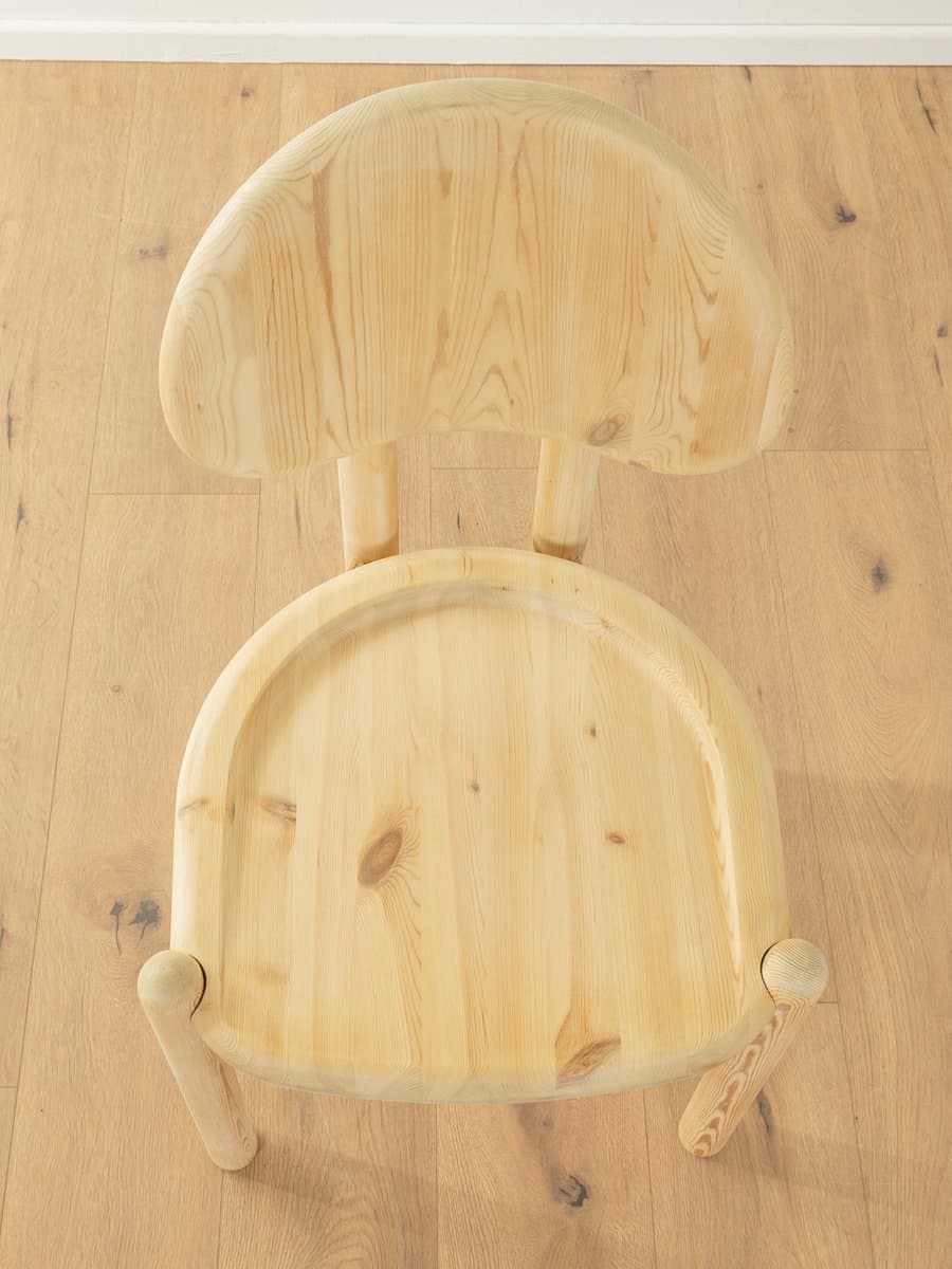 Zestaw sześciu krzeseł jadalnianych, styl R. Daumillera, sosna jasnobrązowa, Dania, lata 70. - 283551