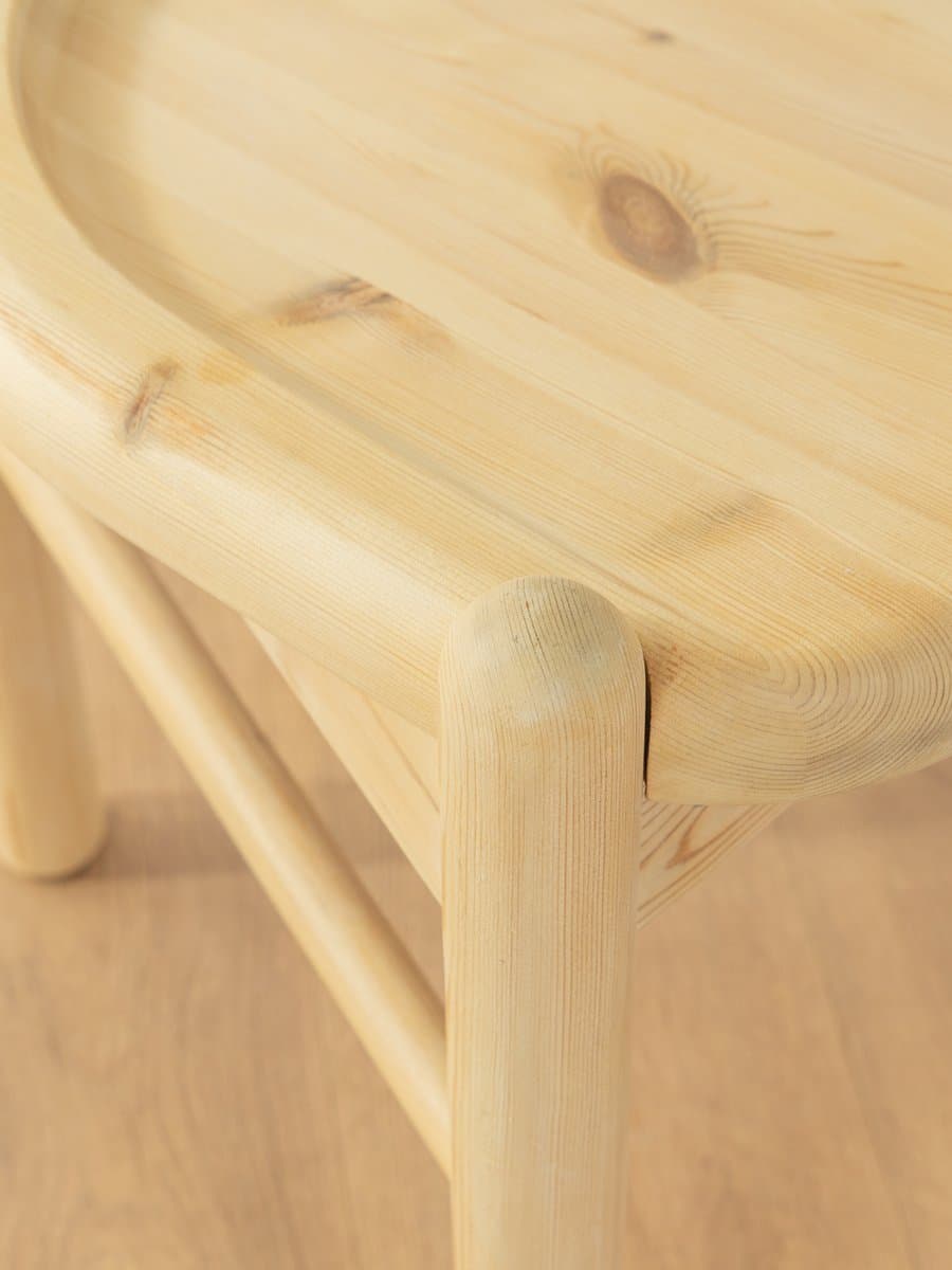 Zestaw sześciu krzeseł jadalnianych, styl R. Daumillera, sosna jasnobrązowa, Dania, lata 70. - 283553