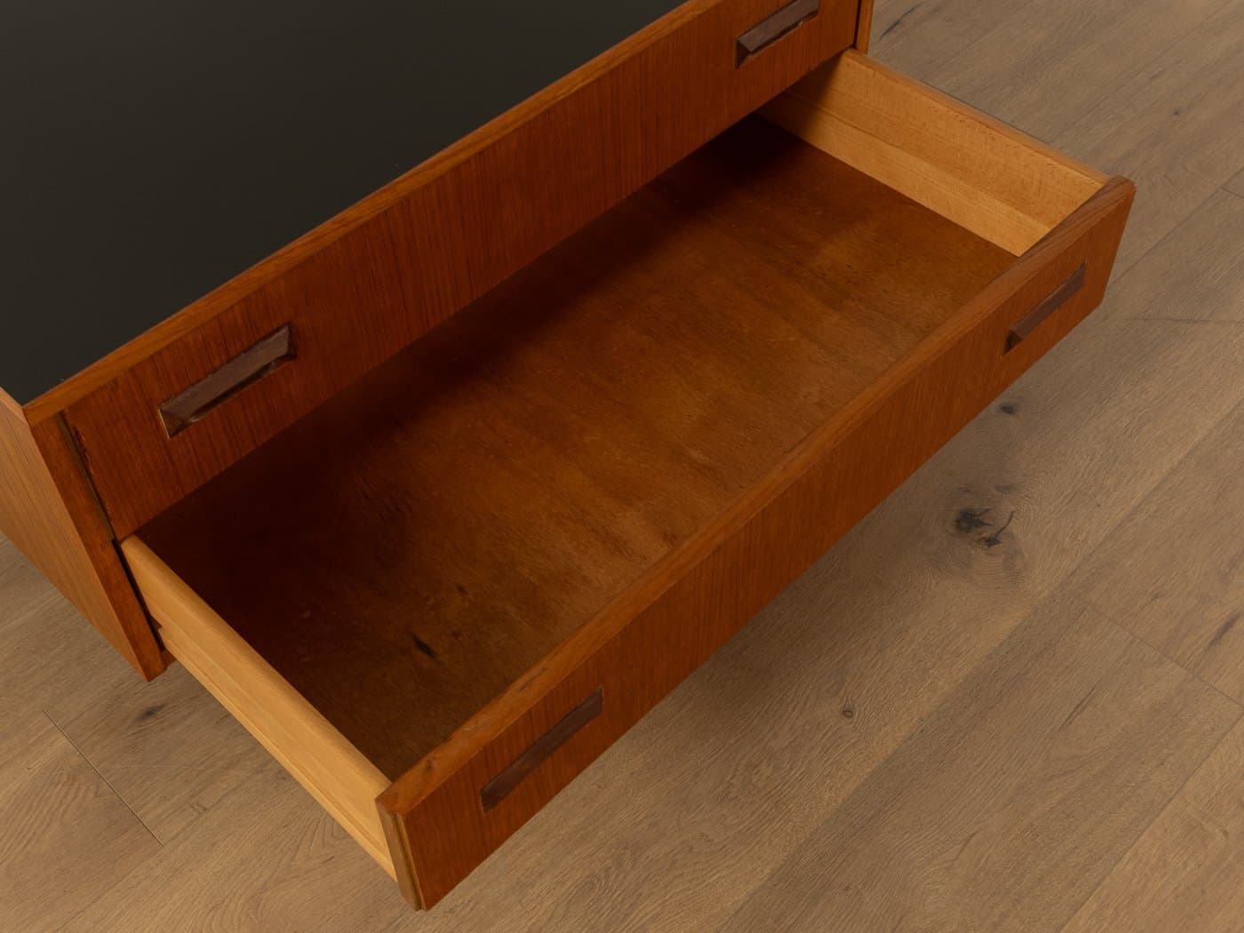 Komoda, teak brązowy, stal czarna, Niemcy, lata 60. - 283521