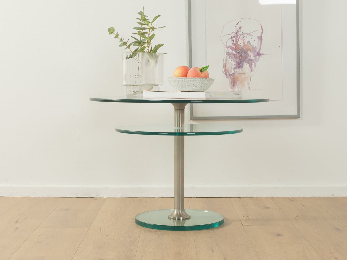 Stolik boczny, transparentny, szkło, proj. P. Draenert, Niemcy, lata 80. - 283505