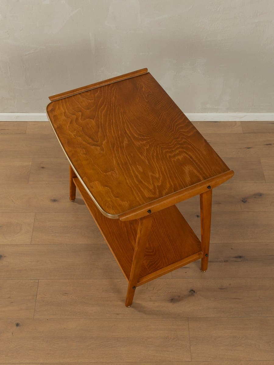 Barek na kółkach, brązowy, jesion teak, mosiądz, Niemcy, lata 50. - 283500