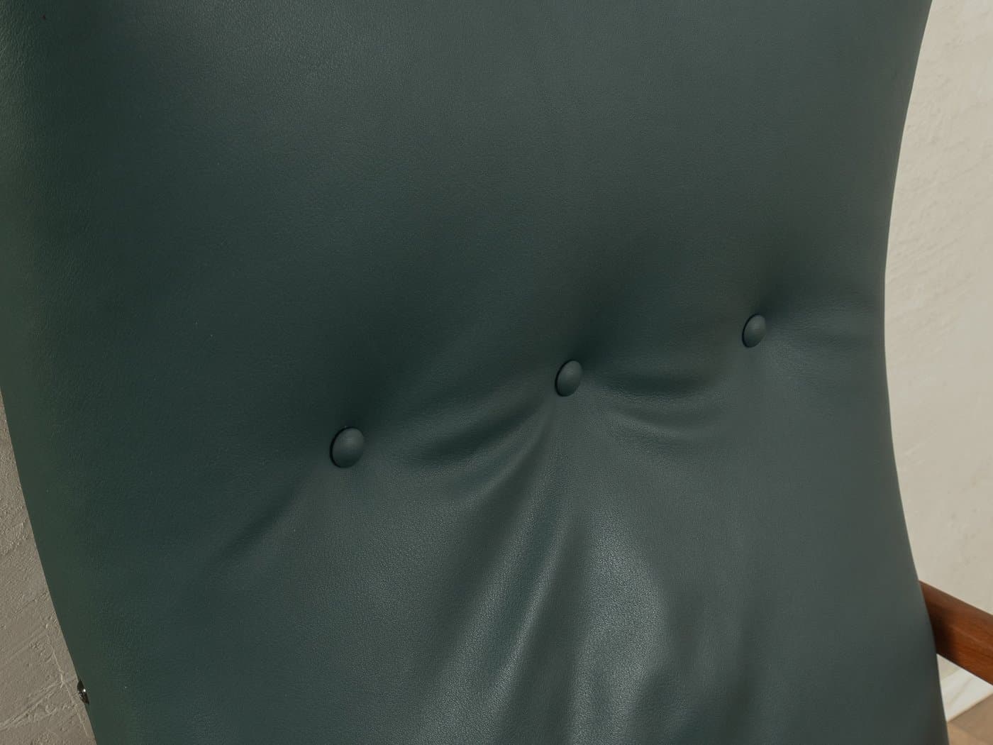 Fotel FD-159, skóra zielona, teak, proj. O. Wanscher, France & Son, Dania, lata 50. - 283967