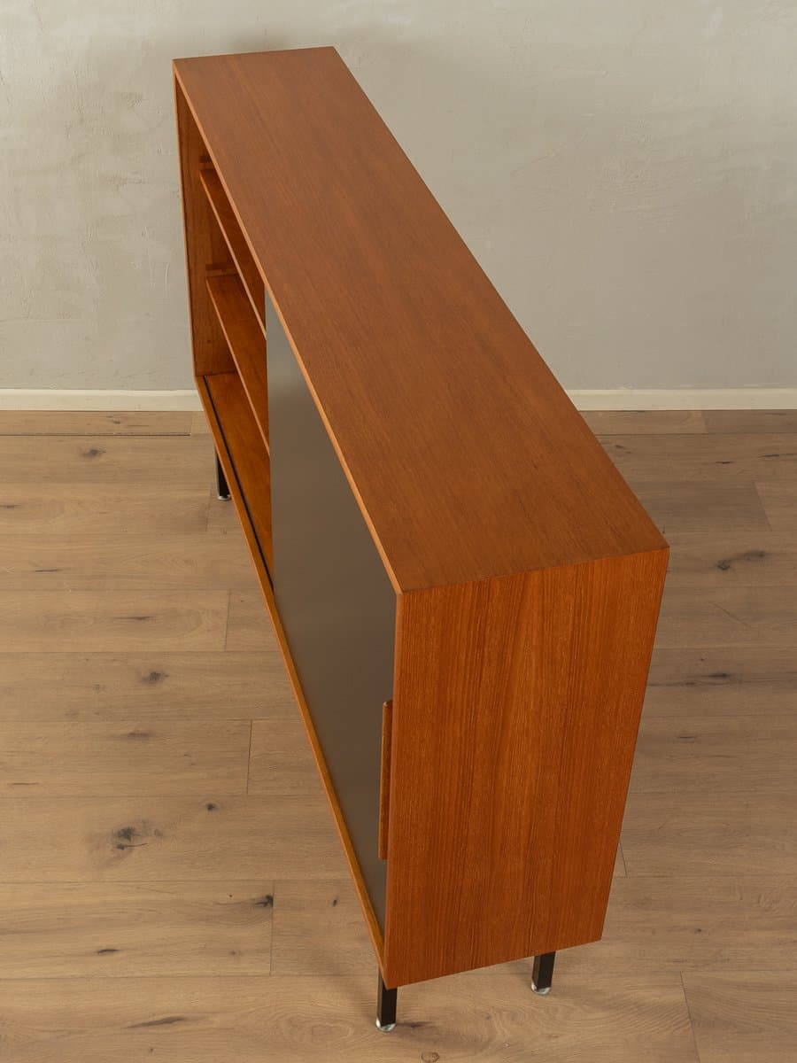 Sideboard, brąz teak, stal czarna, WK Möbel, Niemcy, lata 60. - 283940