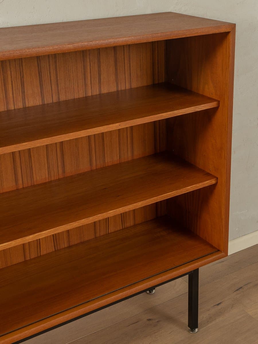 Sideboard, brąz teak, stal czarna, WK Möbel, Niemcy, lata 60. - 283941