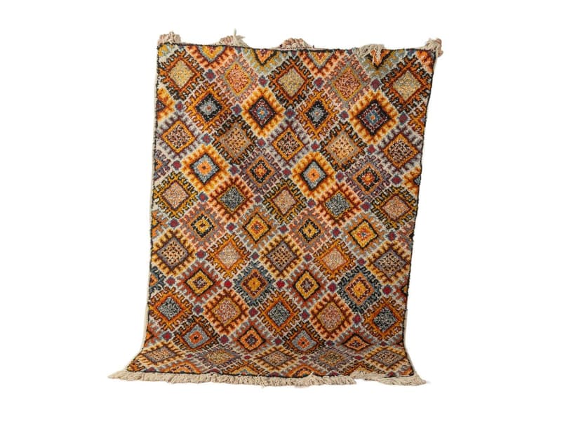 Dywan berberyjski, 240x170 cm, multikolor, wełna, Maroko, lata 60.