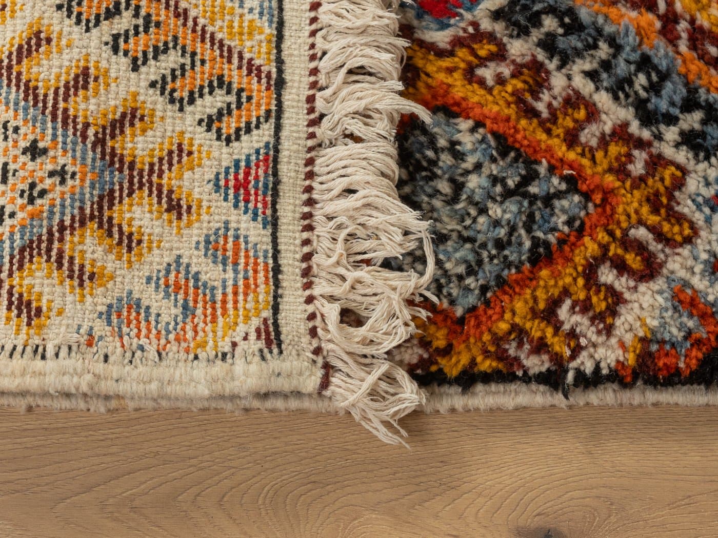 Dywan berberyjski, 240x170 cm, multikolor, wełna, Maroko, lata 60. - 283922