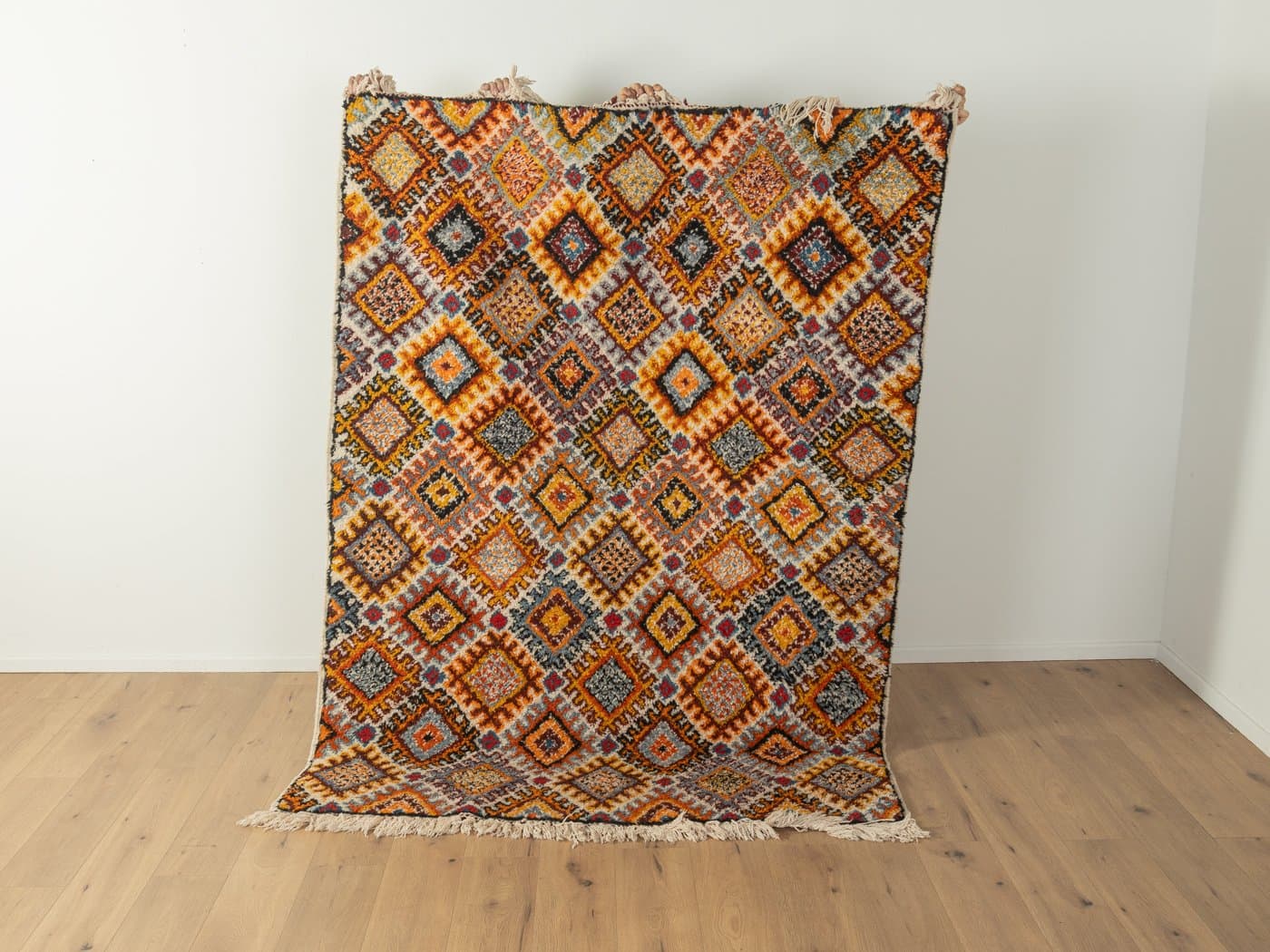 Dywan berberyjski, 240x170 cm, multikolor, wełna, Maroko, lata 60. - 283925