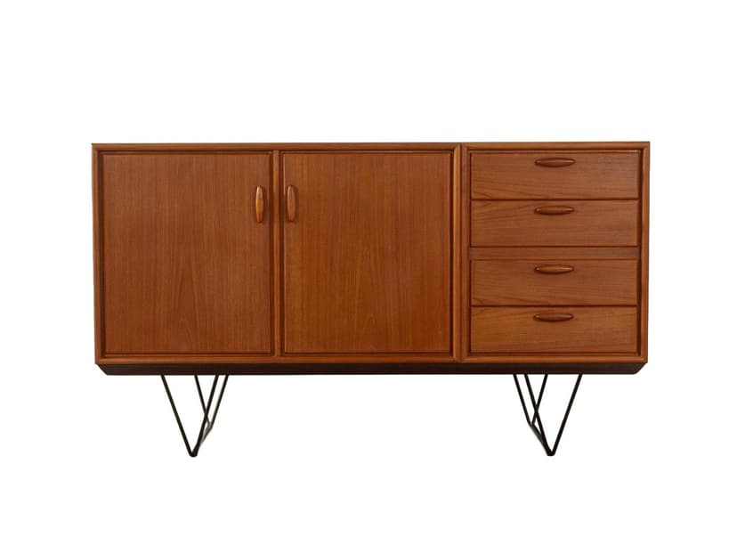 Kredens, teak brązowy, Niemcy, lata 60.