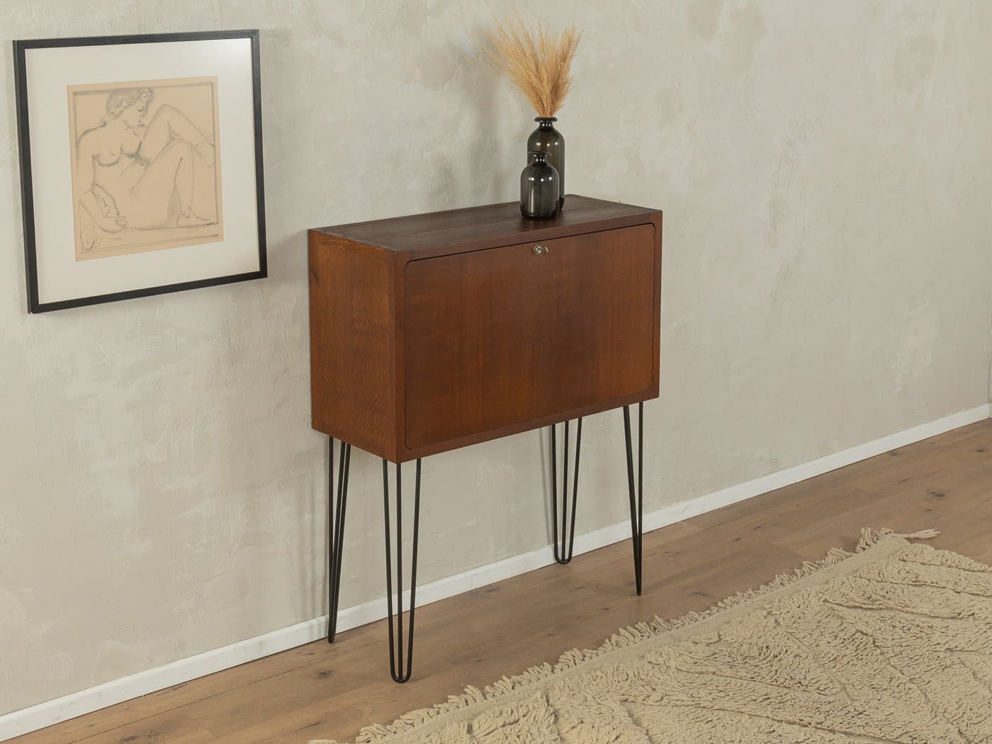 Komoda, brązowy, dąb, Niemcy, lata 60. - 283897