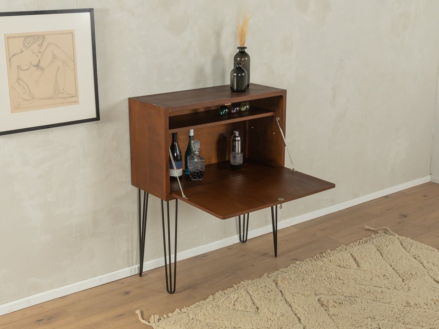 Komoda, brązowy, dąb, Niemcy, lata 60. - 283896