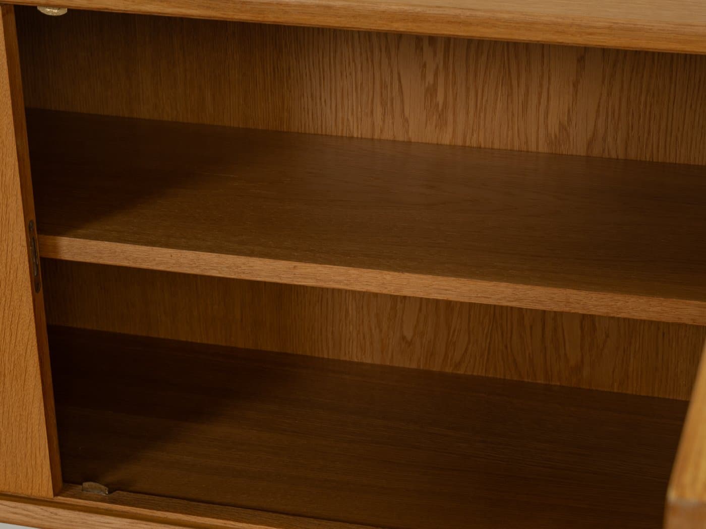 Komoda, dąb brązowy, stal biała, Niemcy, lata 60. - 283868