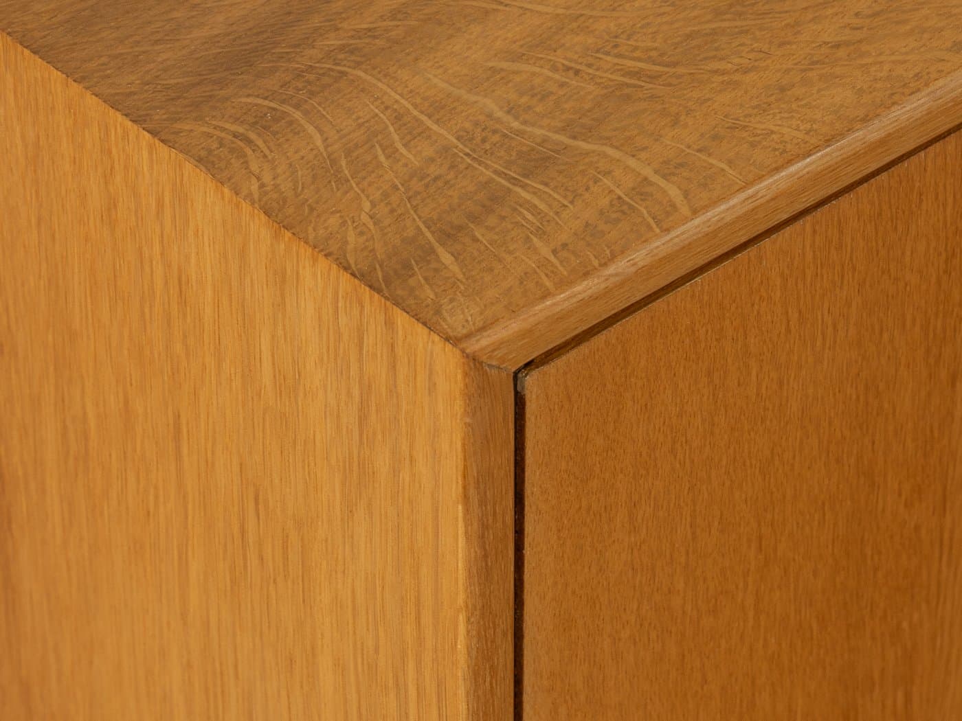 Komoda, dąb brązowy, stal biała, Niemcy, lata 60. - 283866