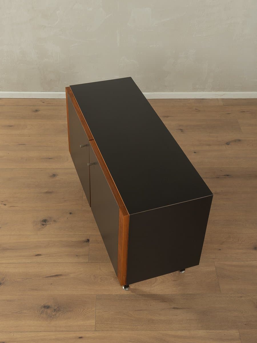 Komoda, czarna, teak brązowy, Niemcy, lata 60. - 283844