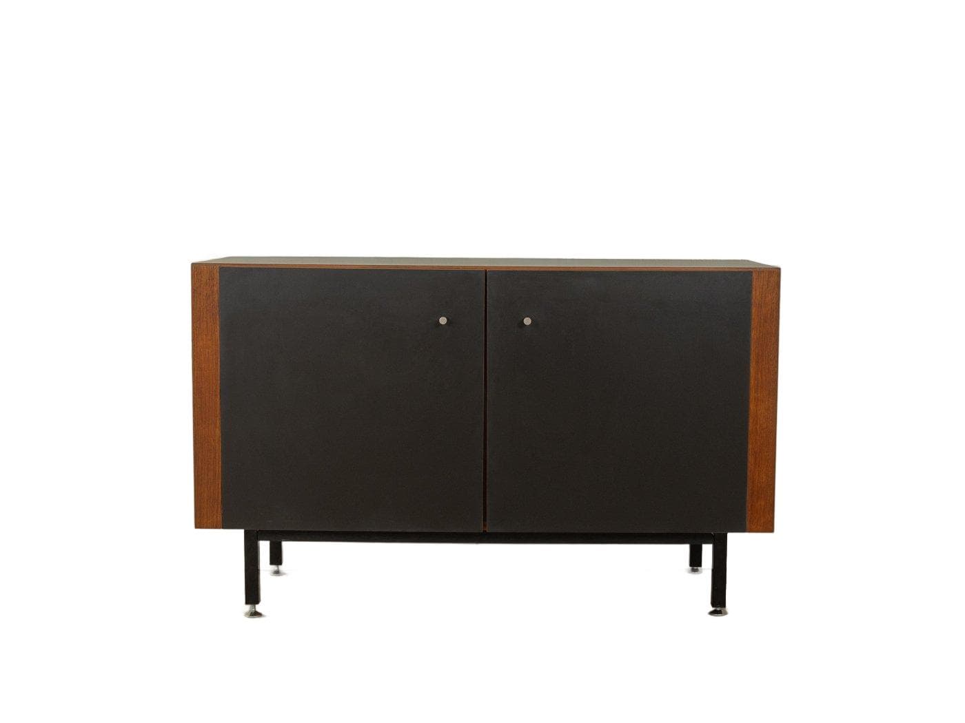 Komoda, czarna, teak brązowy, Niemcy, lata 60.