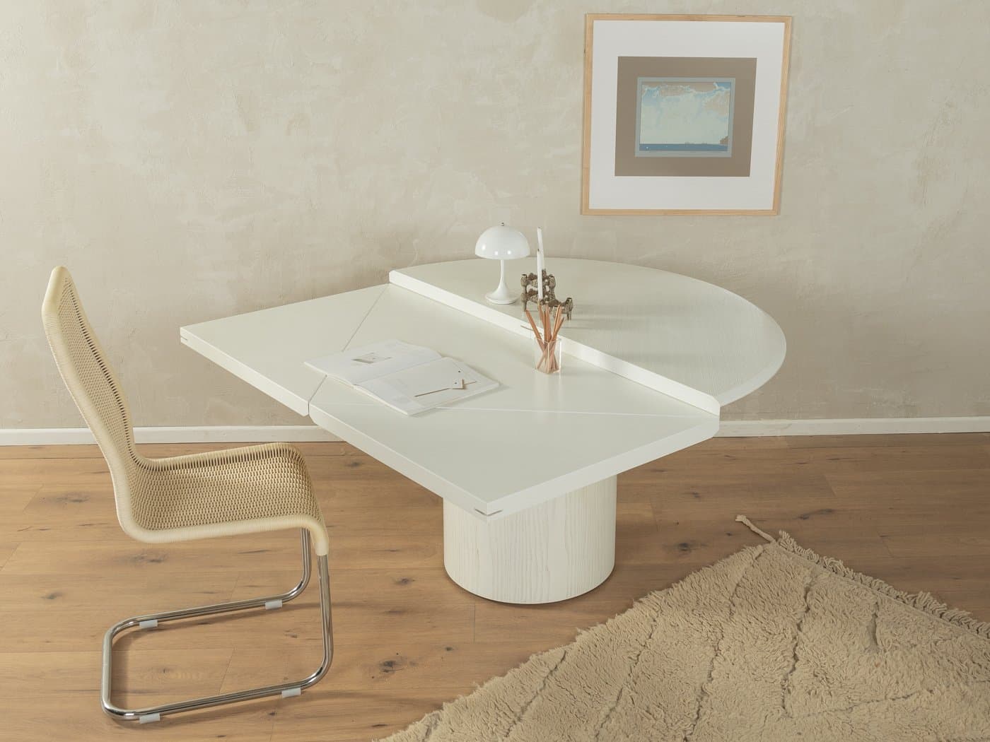 Dining Table Quadrondo, white ash, by E. Nagel, Germany, 1980s. - 283820