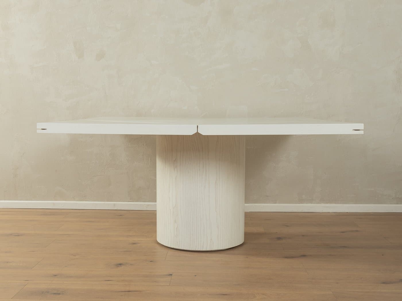 Dining Table Quadrondo, white ash, by E. Nagel, Germany, 1980s. - 283827