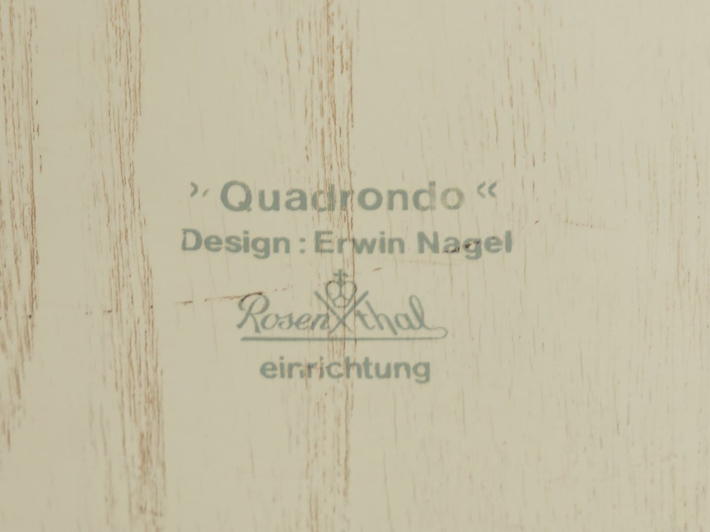 Dining Table Quadrondo, white ash, by E. Nagel, Germany, 1980s. - 283822