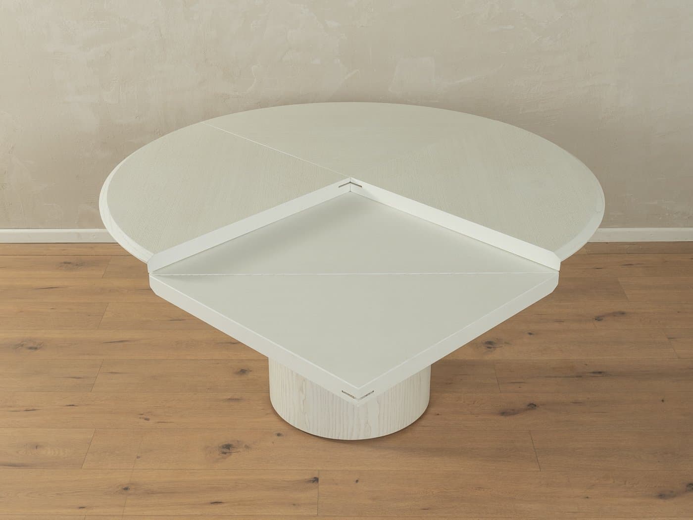 Dining Table Quadrondo, white ash, by E. Nagel, Germany, 1980s. - 283823