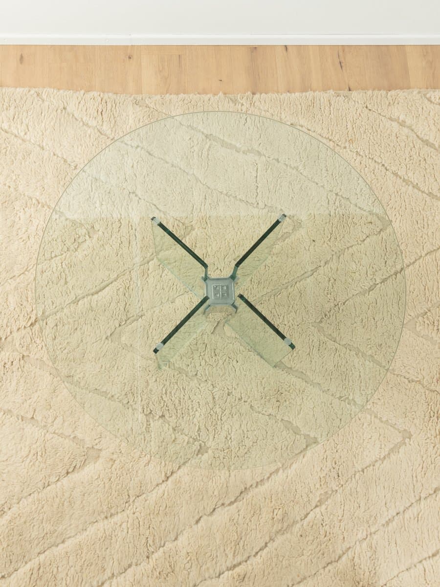 Stolik kawowy, transparentny, szkło, proj. P. Ghyczy, Holandia, lata 70. - 283793