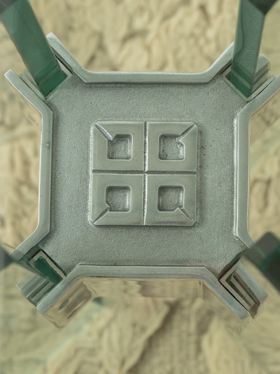 Stolik kawowy, transparentny, szkło, proj. P. Ghyczy, Holandia, lata 70. - 283795