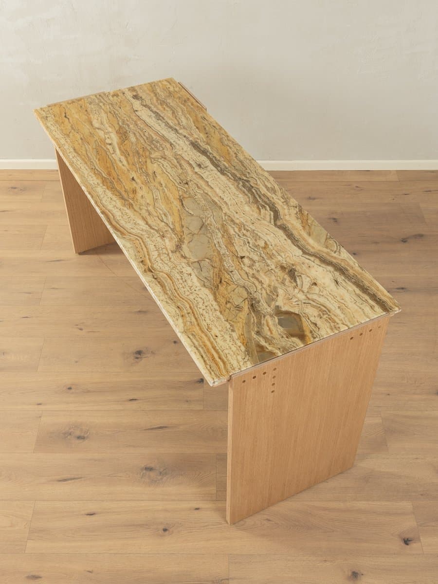 Desk, beige oak, cream marble, Germany, 1960s. - 284197