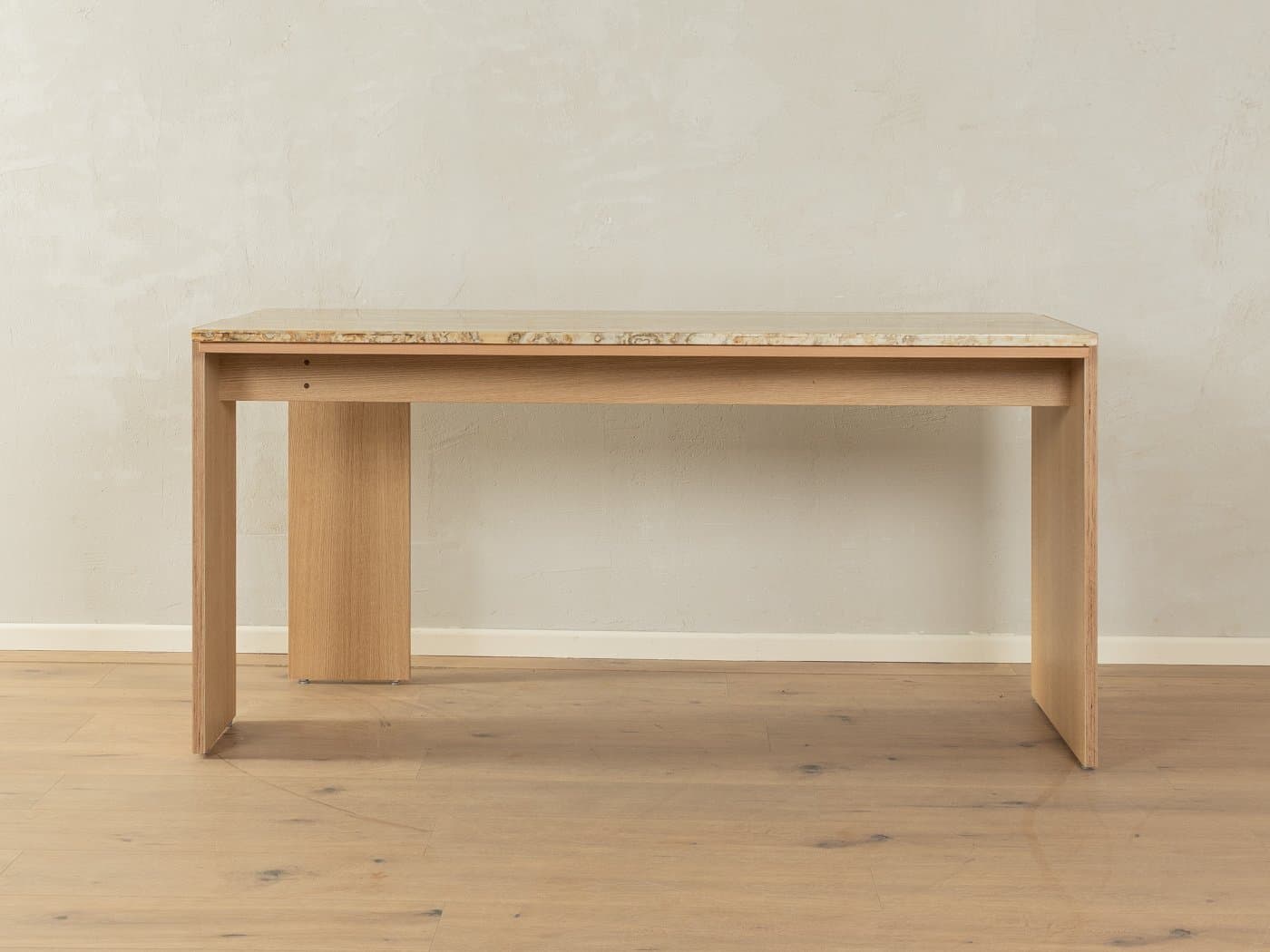 Desk, beige oak, cream marble, Germany, 1960s. - 284200