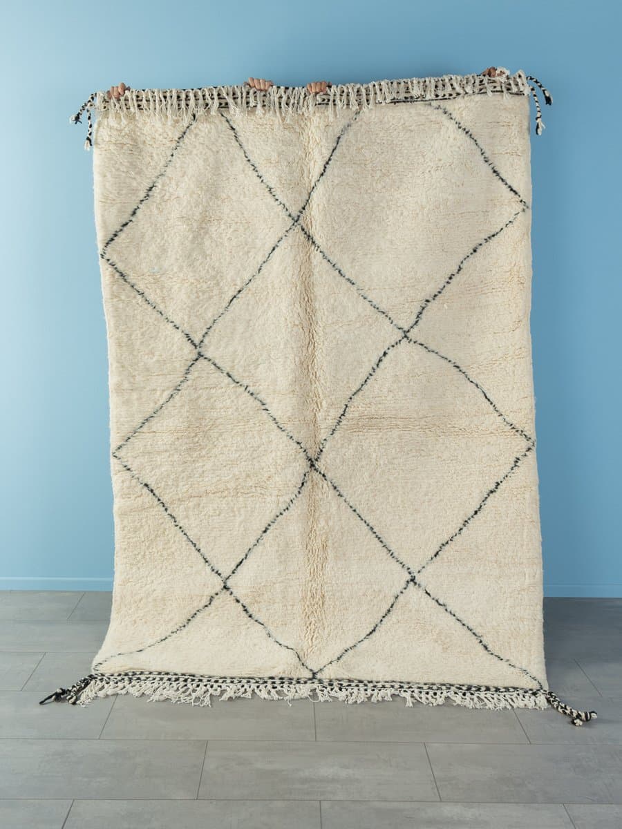 Dywan Midi Beni II 243x162 cm, beżowy, wełna, Maroko - 284176