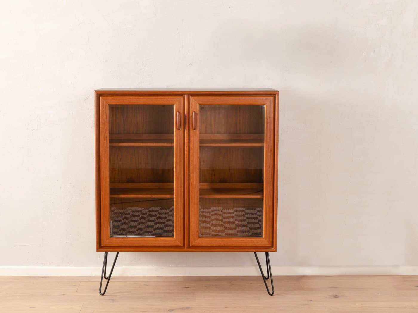 Witryna, brązowy, teak szkło, Niemcy, lata 60. - 284147