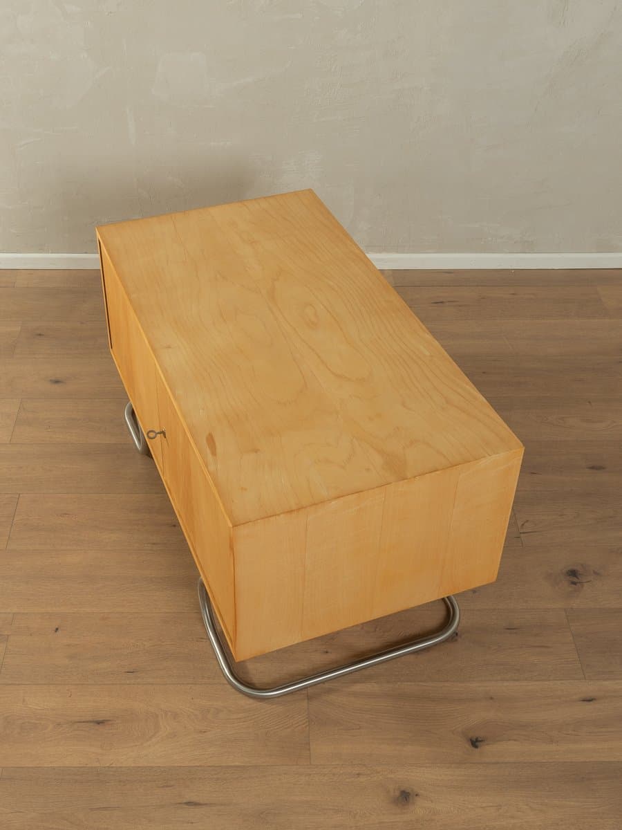 Sideboard, czereśnia brąz, stal nierdzewna, WK Möbel, Niemcy, lata 60. - 284127