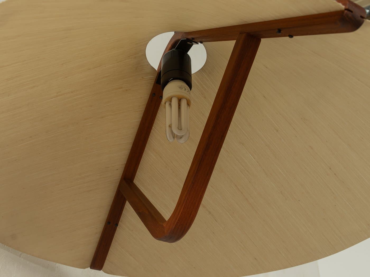 Lampa sufitowa, kremowy, teak, Domus, Niemcy, lata 60. - 284085