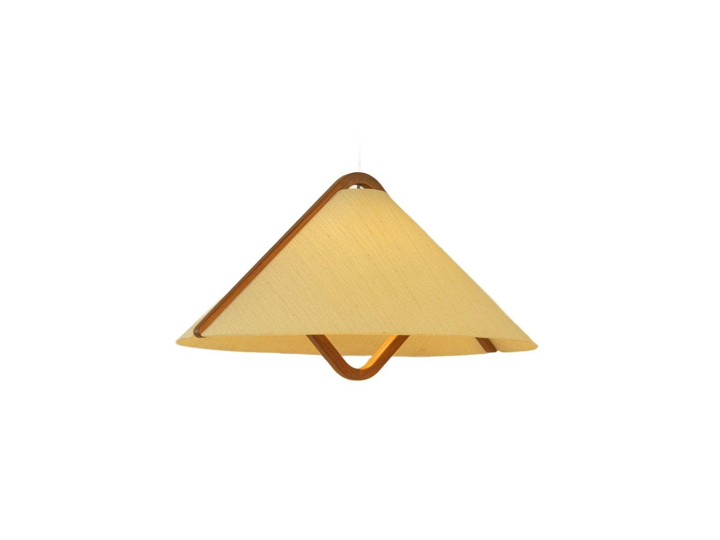 Lampa sufitowa, kremowy, teak, Domus, Niemcy, lata 60.