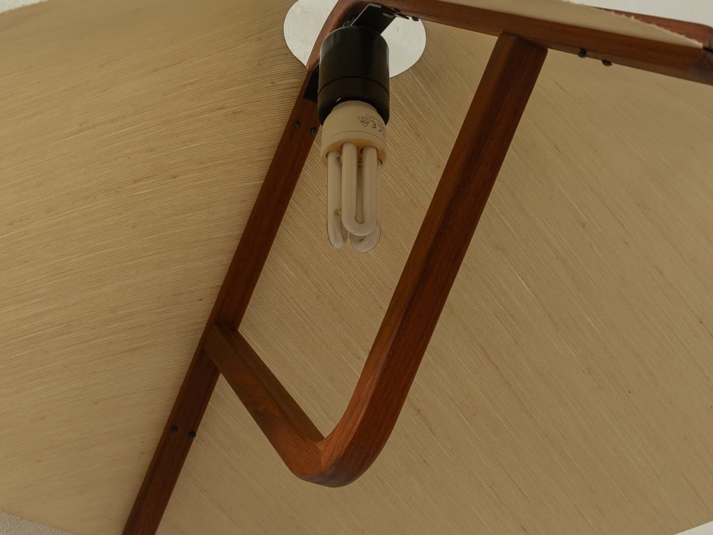 Lampa sufitowa, kremowy, teak, Domus, Niemcy, lata 60. - 284086