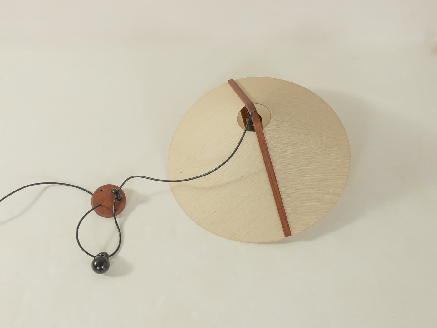 Lampa sufitowa, kremowy, teak, Domus, Niemcy, lata 60. - 284084