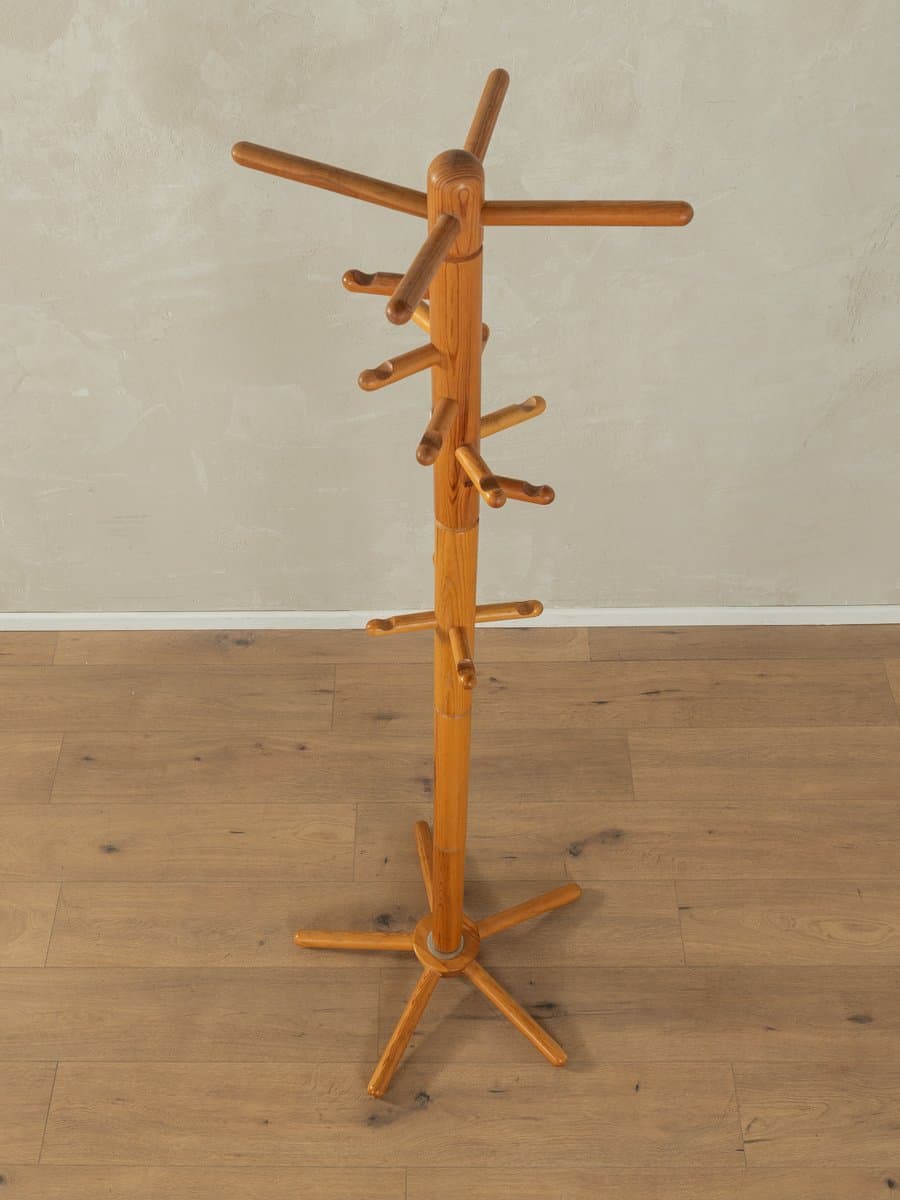 Wieszak stojący, brązowy, sosna, Niemcy, lata 80. - 284072