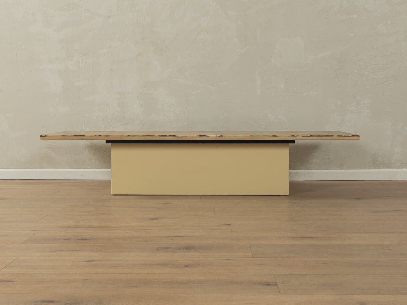 Stolik kawowy, onyks beżowy, drewno kremowy, Niemcy, lata 60. - 284054